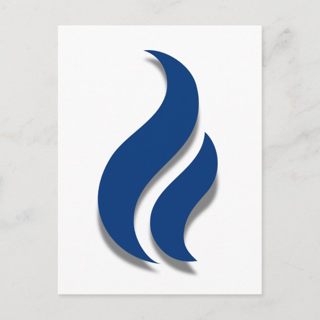 Cartão Postal Mantenha a lâmpada azul descarregável (Frente)