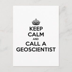 Cartão Postal Mantenha calma e chame um Geocientista