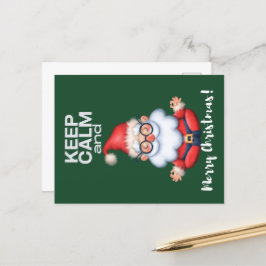 Cartão Postal Mantenha calma e feliz Natal
