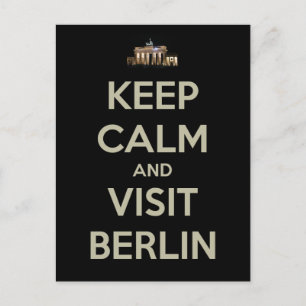 Cartão Postal mantenha calma, visite berlin