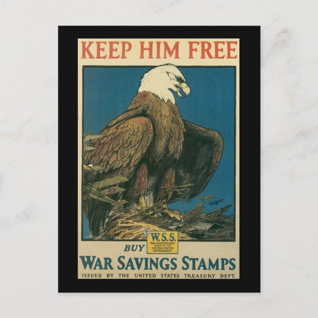 Cartão Postal Mantenha-o livre na Segunda Guerra Mundial (Frente)