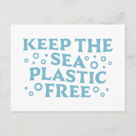 Cartão Postal Mantenha o plástico do mar livre para deter a polu
