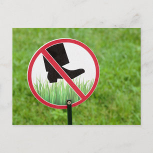 Cartão Postal Mantenha O Sinal De Grass