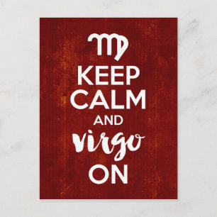 Cartão Postal Mantenha-Se Calmo Virgo Na Astrologia De Aniversár