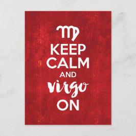 Cartão Postal Mantenha-Se Calmo Virgo Na Astrologia De Aniversár