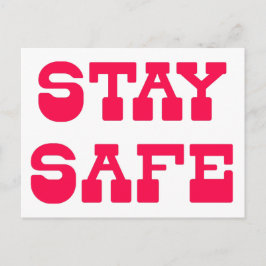Cartão Postal Mantenha-se seguro! Corona Vírus  - Encorajamento