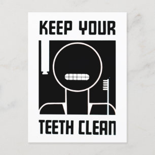 Cartão Postal Mantenha seus dentes limpos