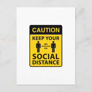 Cartão Postal Mantenha sua distância social
