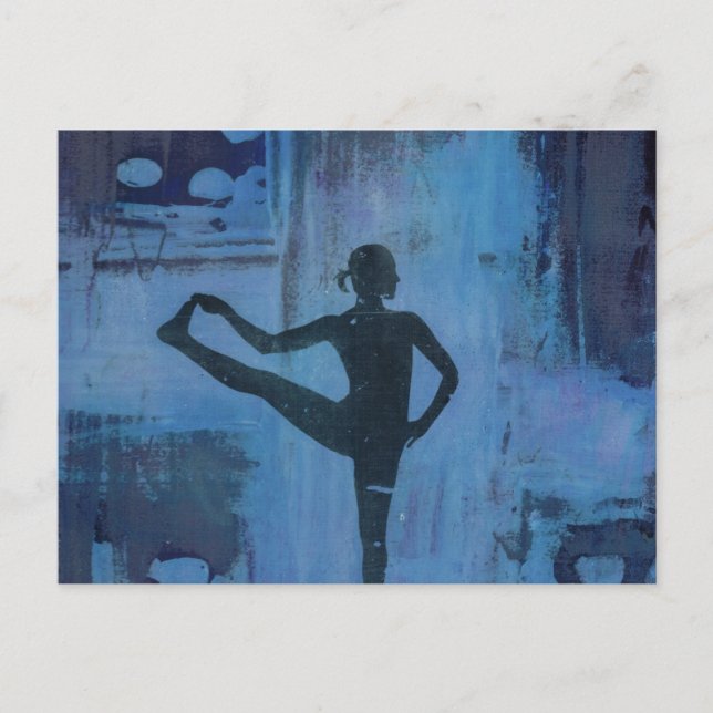 Cartão Postal Mantenho Meu Equilíbrio, Garota Yoga (Frente)