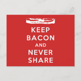 Cartão Postal Manter Bacon E Nunca Compartilhar