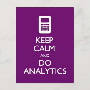 Cartão postal Manter Calm Do Analytics