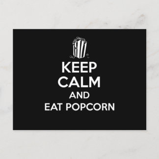 Cartão Postal Manter Calma E Comer Milho Impressão Caixas De Fil