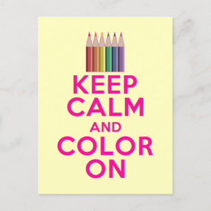 Cartão Postal Manter Calma e Cor Ligada