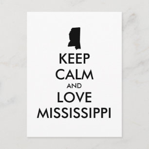 Cartão Postal MANTER CALMO E AMAR MISSISSIPPI personalizável