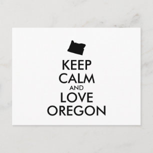 Cartão Postal Manter calmo e amor personalizáveis OREGON