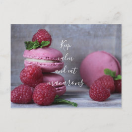 Cartão Postal Manter Calmo E Comer Macarons // Foto