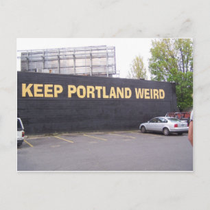 Cartão Postal Manter Portland estranho