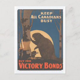 Cartão Postal Manter Todos os Canadianos Ocupados