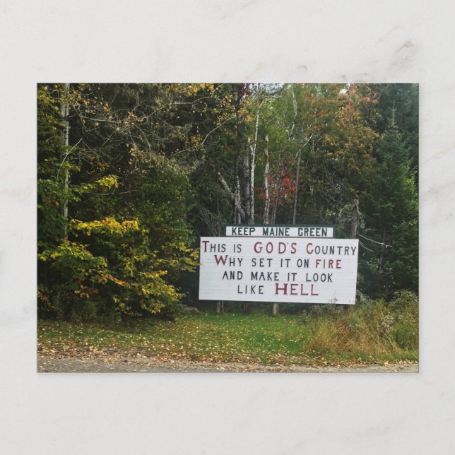 Cartão Postal manter verde-marinho (Frente)