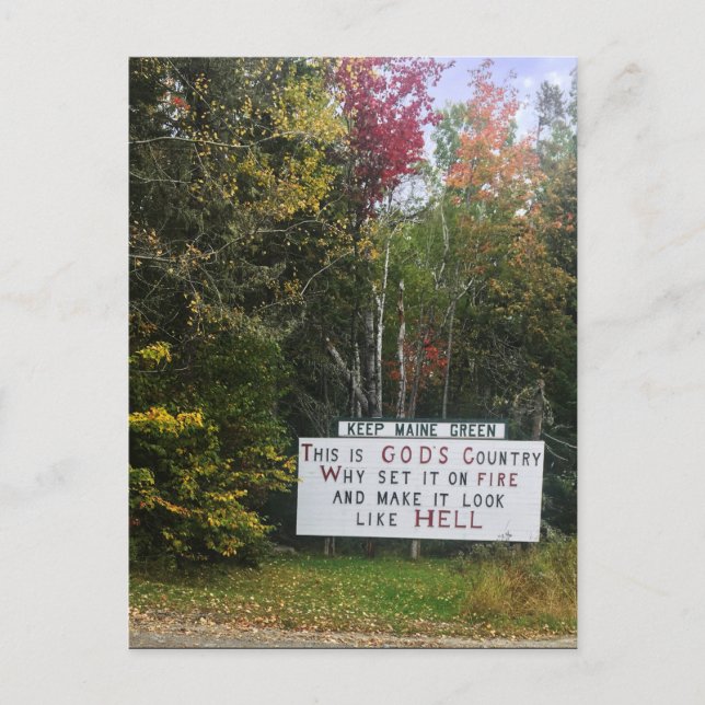 Cartão Postal manter verde-marinho (Frente)