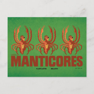 Cartão Postal Manticores Bebês Gráfico Vintage