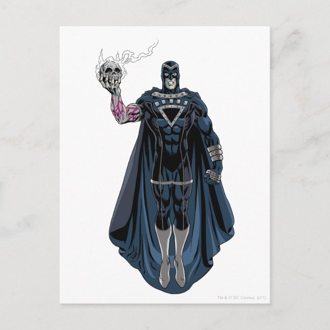 Cartão Postal Mão Preta com Caveira 1 (Frente)