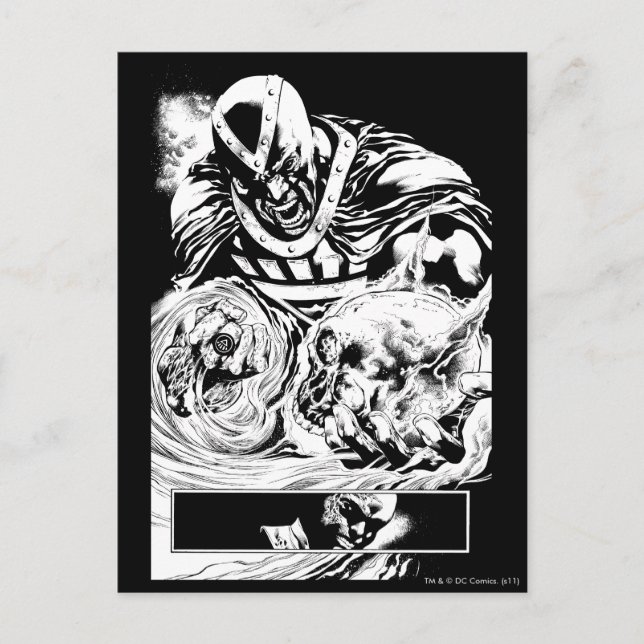 Cartão Postal Mão Preta com Painel de Caveira 2 (Frente)