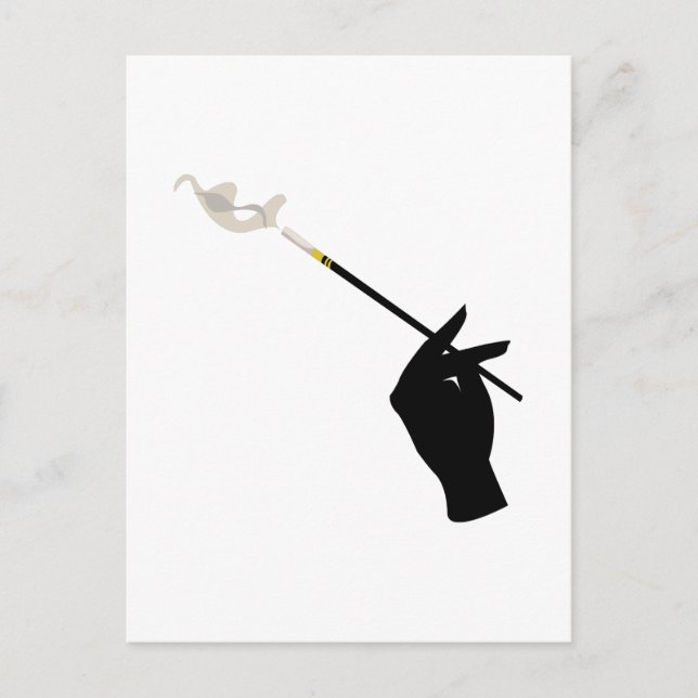 Cartão Postal Mão Segurando Cigarro (Frente)