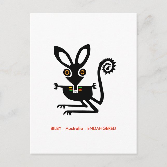 Cartão Postal Mão - - Vida selvagem australiana - marsupial - (Frente)