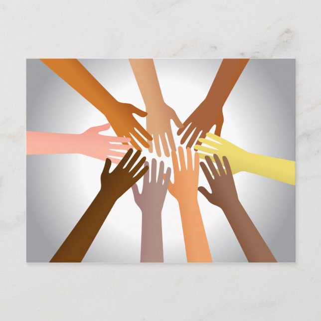Cartão Postal Mãos Coloridas (Frente)