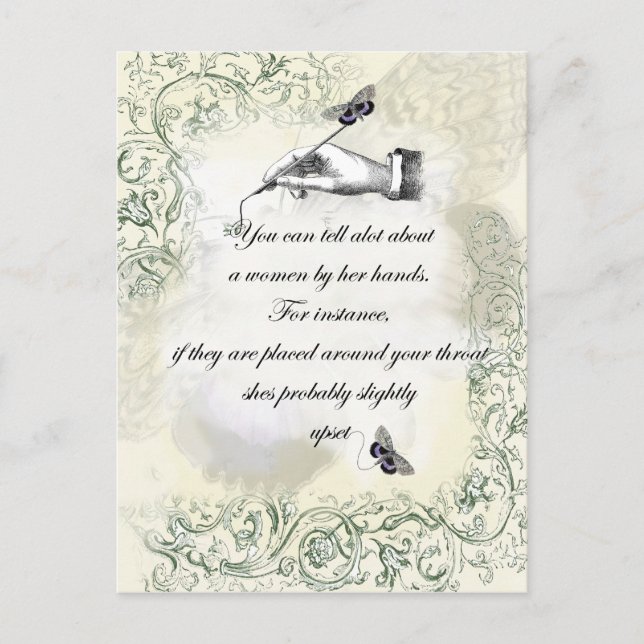 Cartão Postal "Mãos de mulher" (Frente)