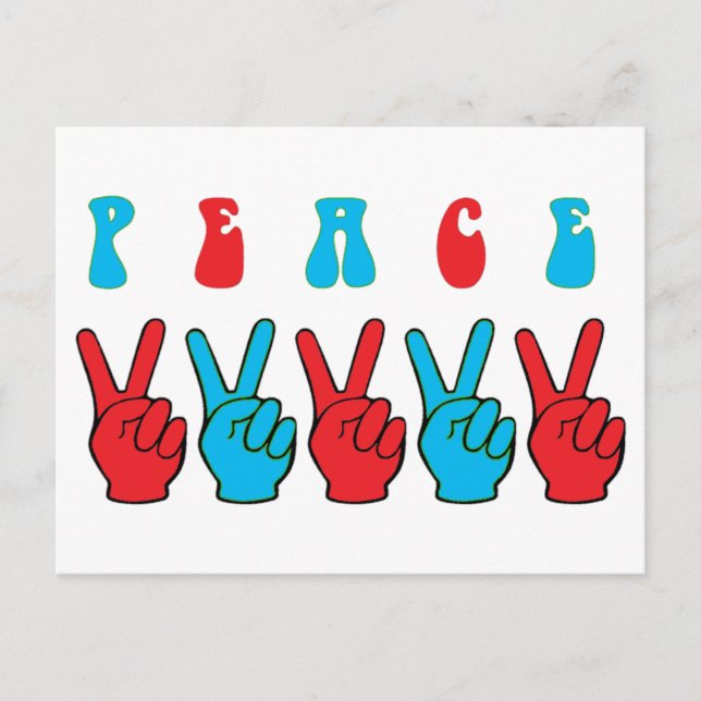 Cartão Postal Mãos de Paz (Frente)