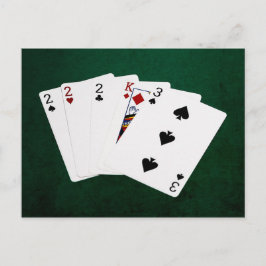 Cartão Postal Mãos De Poker - Três De Um Tipo - Dois