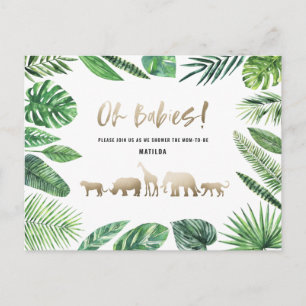 Cartão Postal Mãozinha de ouro tropical e colorida futura