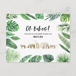 Cartão Postal Mãozinha de ouro tropical e colorida futura