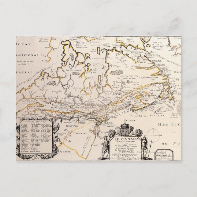 Cartão Postal Map of Canada (Frente)