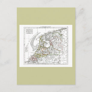 Cartão Postal Mapa 1806 - La Republique Batave