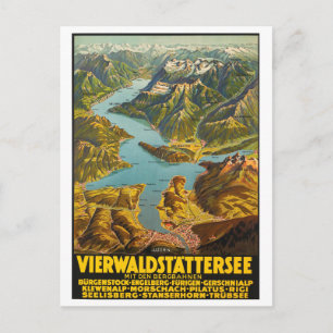 Cartão Postal Mapa aéreo da Suíça Central