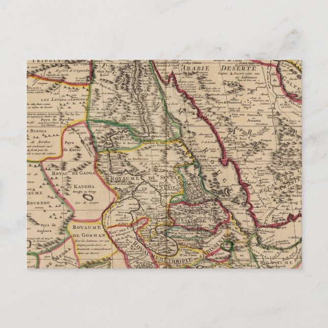 Cartão Postal Mapa africano (Frente)