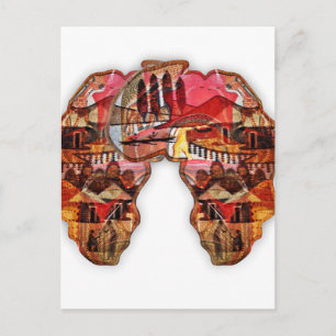 Cartão Postal Mapa Africano: Celebrar a Estação com a Cultura