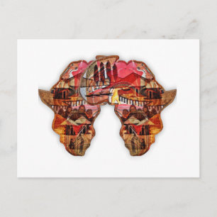 Cartão Postal Mapa Africano: Celebrar a Estação com a Cultura