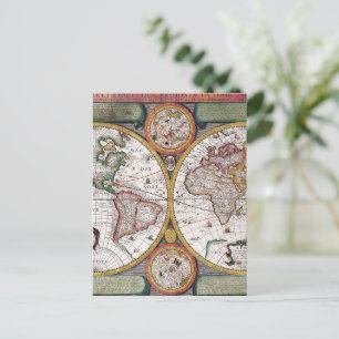 Cartão Postal Mapa antigo antigo inspirado (12)