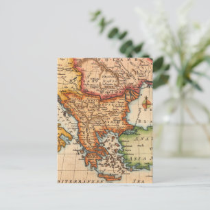 Cartão Postal Mapa antigo antigo inspirado (2)