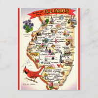 Mapa Antigo de Illinois