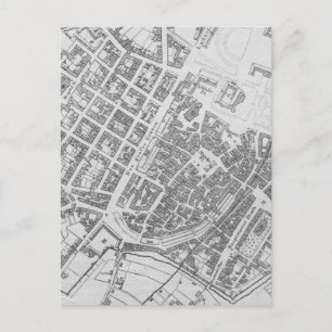 Cartão Postal Mapa Antigo de Stuttgart Alemanha (1794)