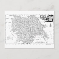 Mapa antigo de Yorkshire 1786