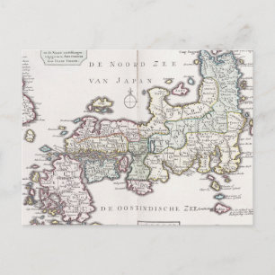 Cartão Postal Mapa antigo do Japão 1769