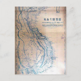 Cartão Postal Mapa antigo vietnamita