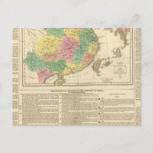 Cartão Postal Mapa Atlas da China e do Japão