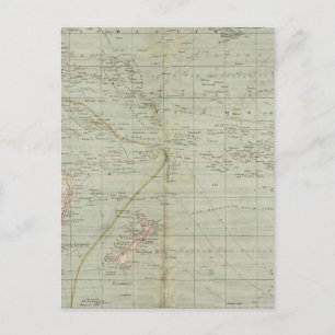 Cartão Postal Mapa Atlas da Oceânia